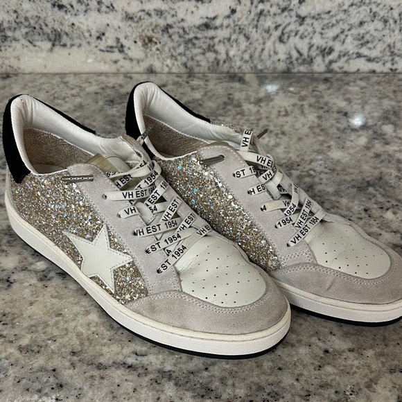 Vintage Havana Shoes - Vintage Havana Silver/Gold Glitter Star Sneakers